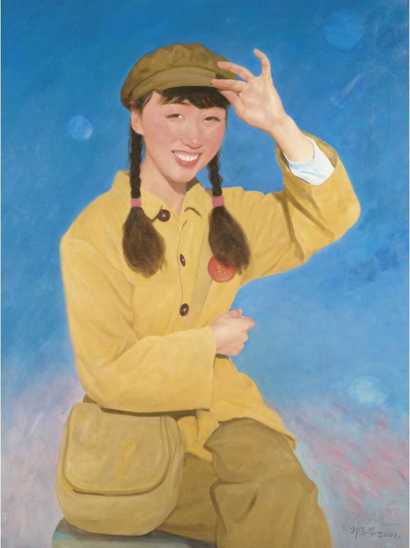 祁志龙 2001年作 中国女孩128 by 96 cm